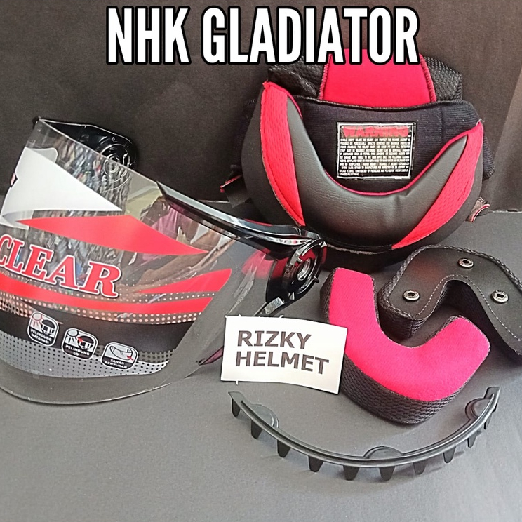 Busa Helm NHK Gladiator + kaca helm NHK Gladiator, Kaca helm NHK Gladiator,busa helm NHK gladiator