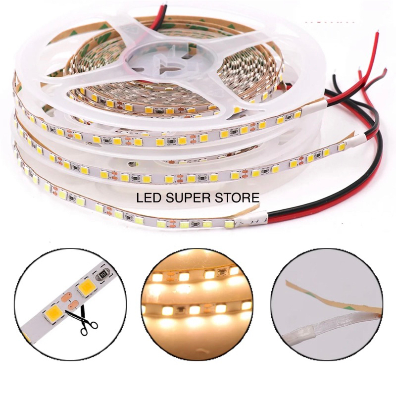 LED Flexible Strip 2835 600LED Superbright 12v Putih | Warmwhite | Icy White - 5 Meter