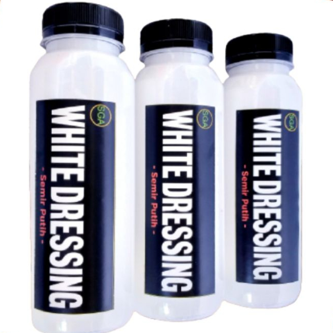 WHITE DRESSING Semir Ban, Mesin, Dashboard interior Premium New Dressing Formula Wet Look 250ml