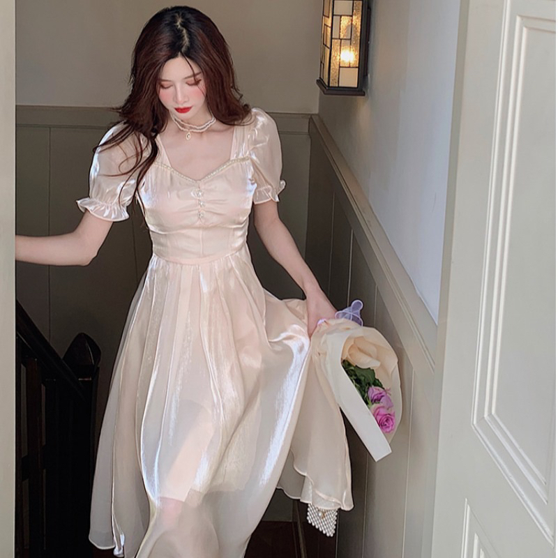 French Super Fairy Bubble Sleeve Dress M308