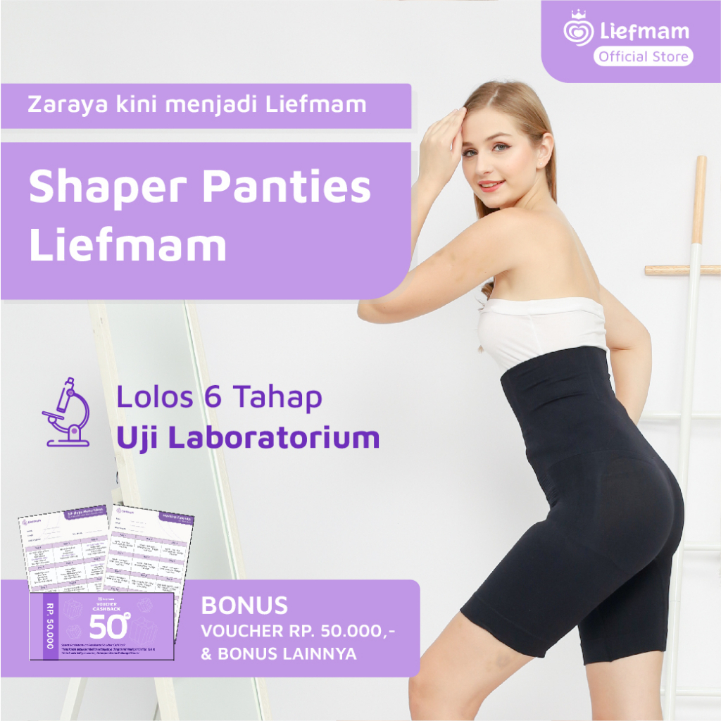 Shaper Panties Liefmam (Zaraya) - Korset Celana Pengecil Perut, Pinggang, dan Paha