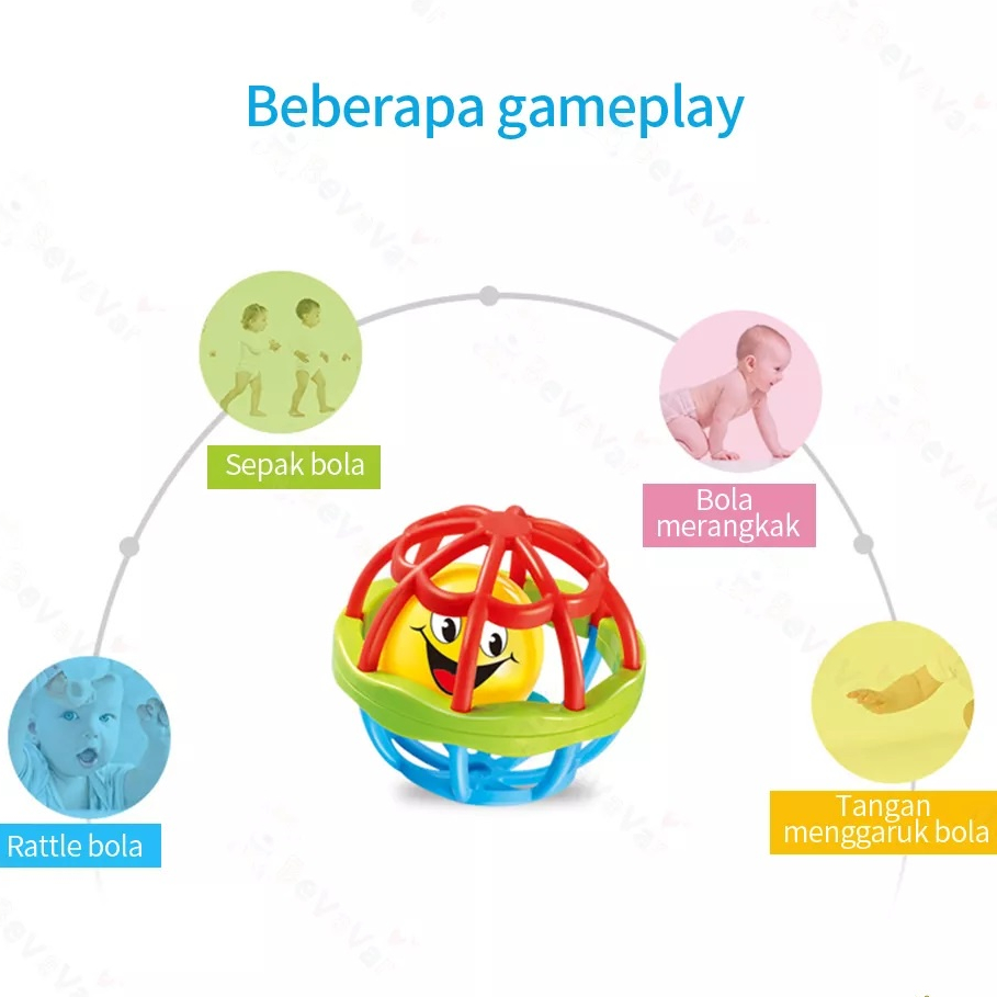 T&amp;Y Mainan Kerincingan Rattle Genggam stick Rattle teether rattle Bola Bayi Toy Single mainan gigitan bayi BPA FREE