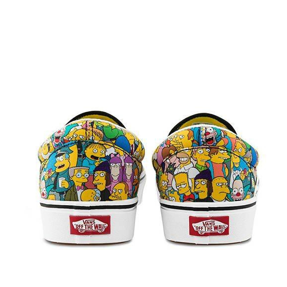 VANS SLIP-ON COMFYCUSH X THE SIMPSONS '&quot;SPRINGFIELD&quot; ORIGINAL 100%