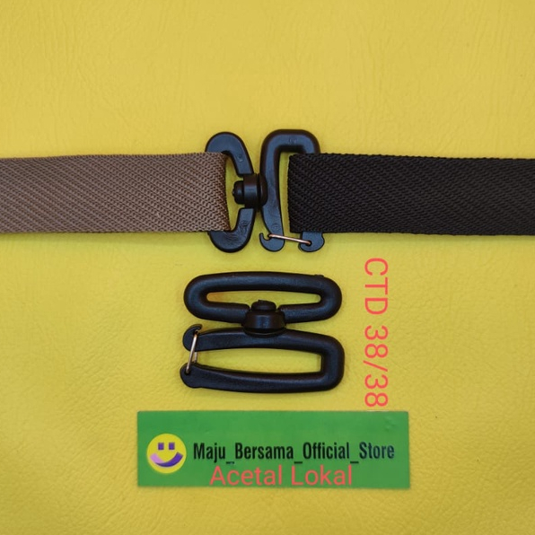 Buckle Acetal Lokal - Ring Hook Double + Kawat isi 120p 3Ukuran SW1