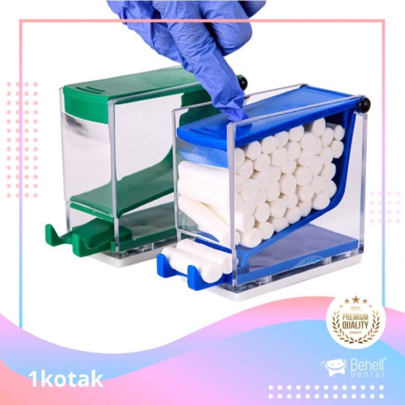 DISPENSER COTTON ROLL PREMIUM - Tempat Kotak Box Kapas Cotton Roll Dental Ortho - Behelldental