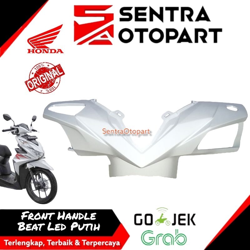 Batok depan atas front handle beat injeksi fi led 2020 putih metalic metalik original