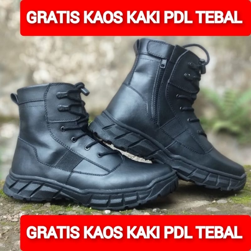 SEPATU PDL PENDEK MIDTREK BAHAN KULIT SAPI ASLI SEPATU PDL DINAS LAPANGAN TNI POLRI SECURITY SATPAM SEPATU PDL POLANTAS MODEL TERBARU