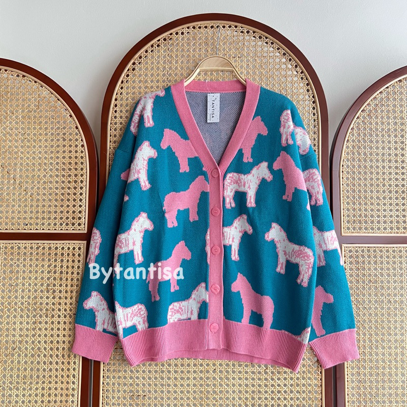 CARDIGAN RAJUT PREMIUM MOTIF HORSE