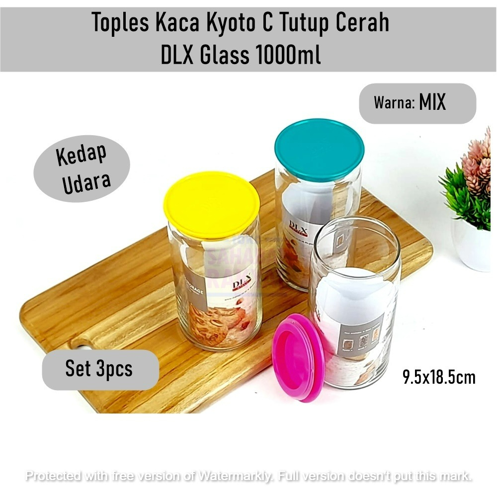 [SET 3 PCS] Toples Kaca DLX  Glass Kyoto C