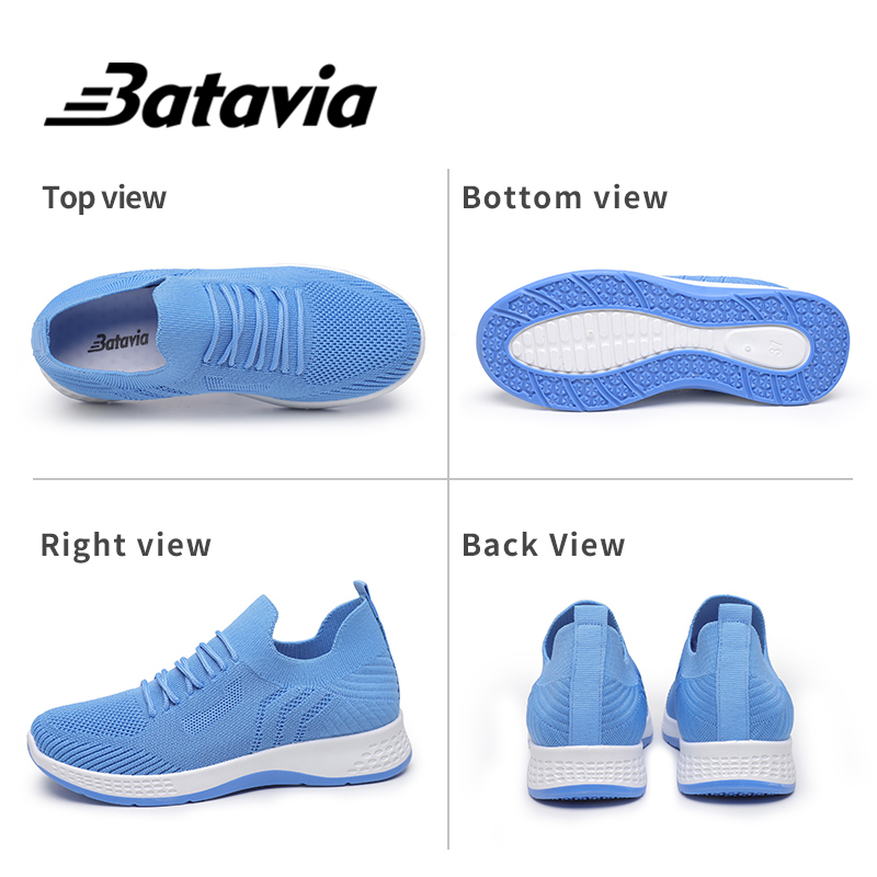 Batavia2023 Baru Sepatu Wanita slip on Rekreasi dewasa Fashion Sepatu Kasual Sepatu Wanita Murah Bernapas Non-Slip Sepatu Mahasiswa Sepatu Olahraga D4