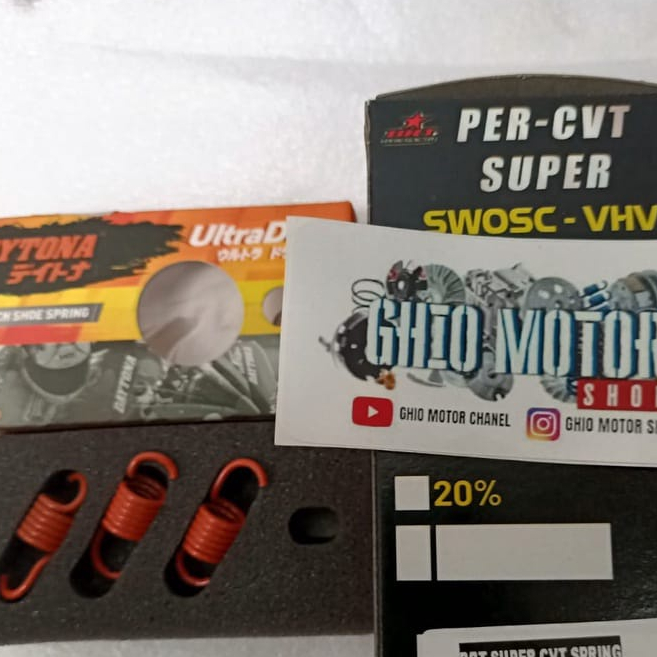 PROMO PAKET KIRAN PCX 160 3IN1 VARIO ADV 125/150/160 UP GRADE CVT VARIO 125 150 160 PAKET CVT ROLLER BRT PER CVT BRT PER KAMPAS GANDA KAWAHARA 1500 RPM PER CVT 1000 1500 2000 RPM ROLER 11 15 16 17 18 GRAM SPRING CVT VARIO 150 GHIO MOTOR SHOP