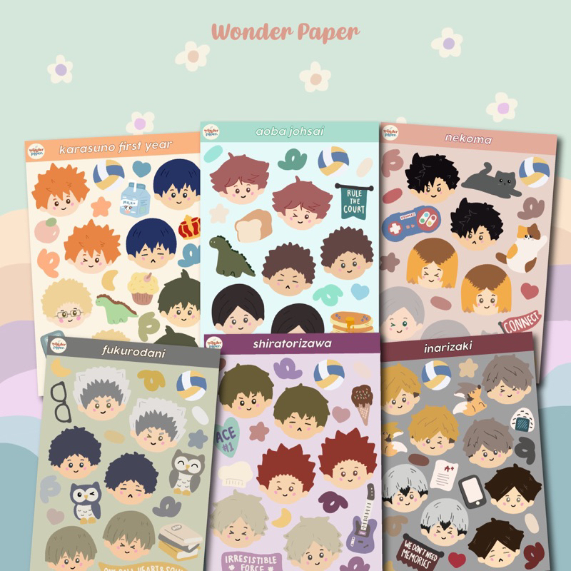 

Haikyuu School Edition Deco Sticker Sheet - Wonder Paper
