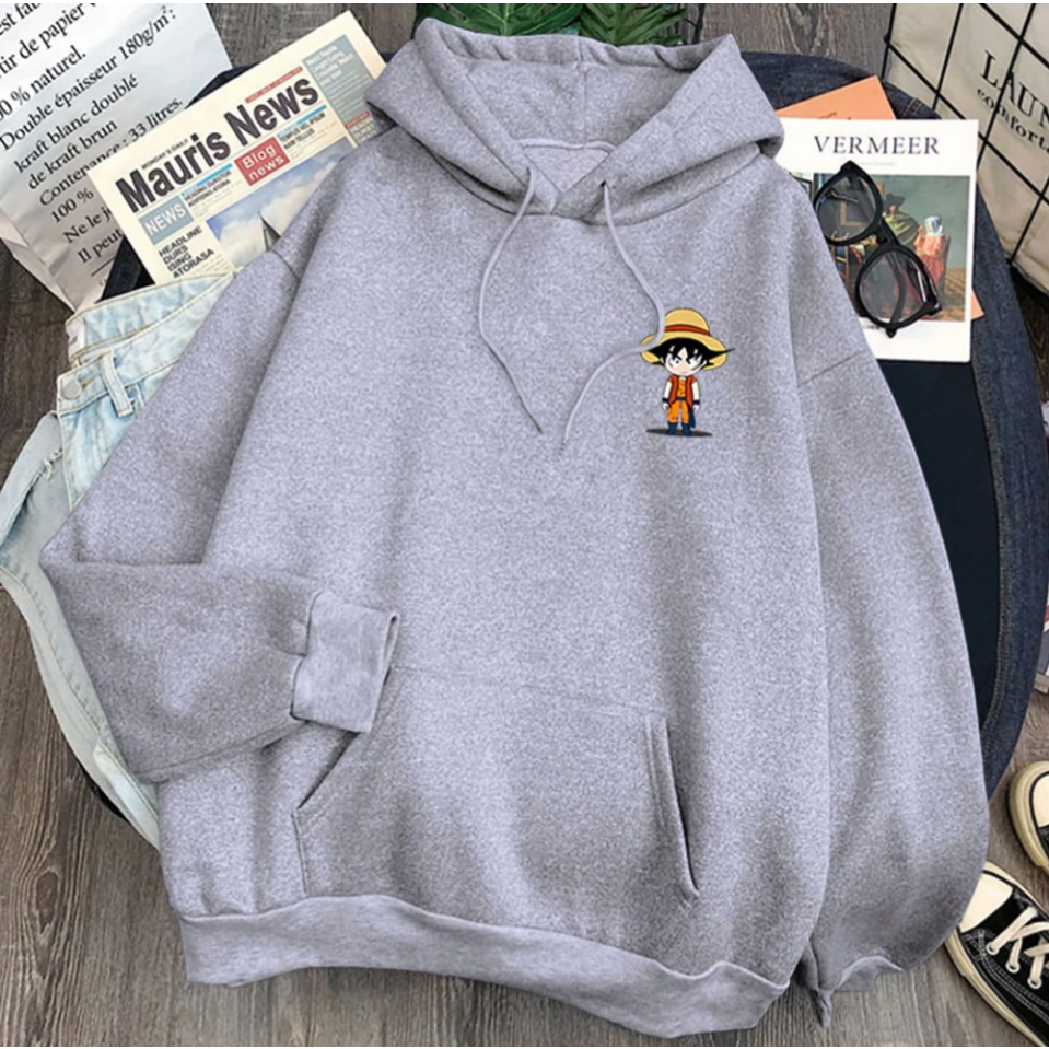 Jumper Hoodie GOKU LOGO II  Sweater Hoodie Trendy II Sweter Oblong Topi Size M - XL ( Pria &amp; Wanita / Anak &amp; Dewasa )