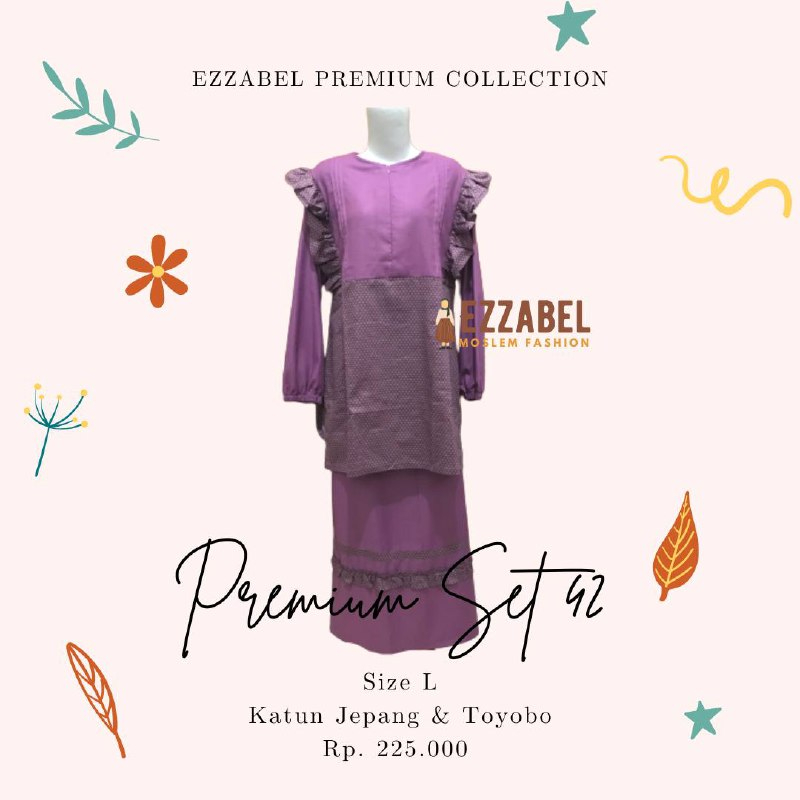 EZZABEL - PREMIUM SET 42 - SETELAN ROK BAJU HARIAN SANTRI GONTOR PUTRI