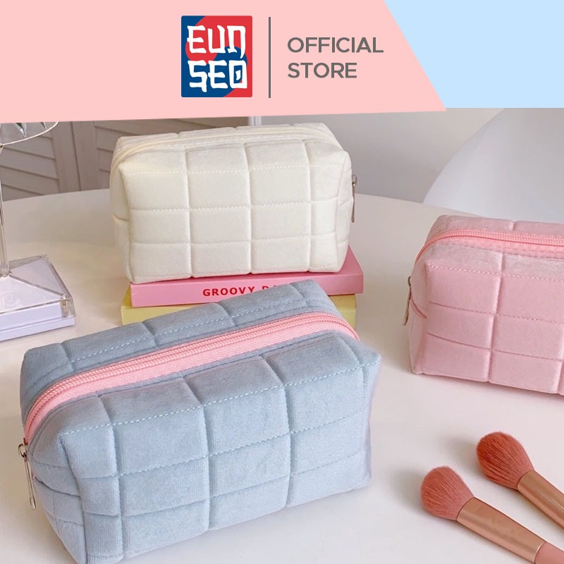 EUNSEO Pouch Make Up Aesthetic Warna Pastel Fashion Korea Import