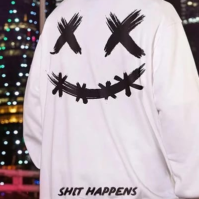 Sweater Hoodie HAPPENS Jumper Pria Wanita Bahan Fleece tebal Ukuran S M L XL XXL XXXL