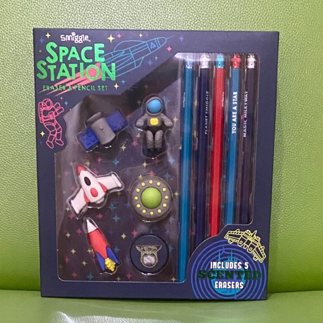 

Smiggle Space Station Pencil and Eraser Set