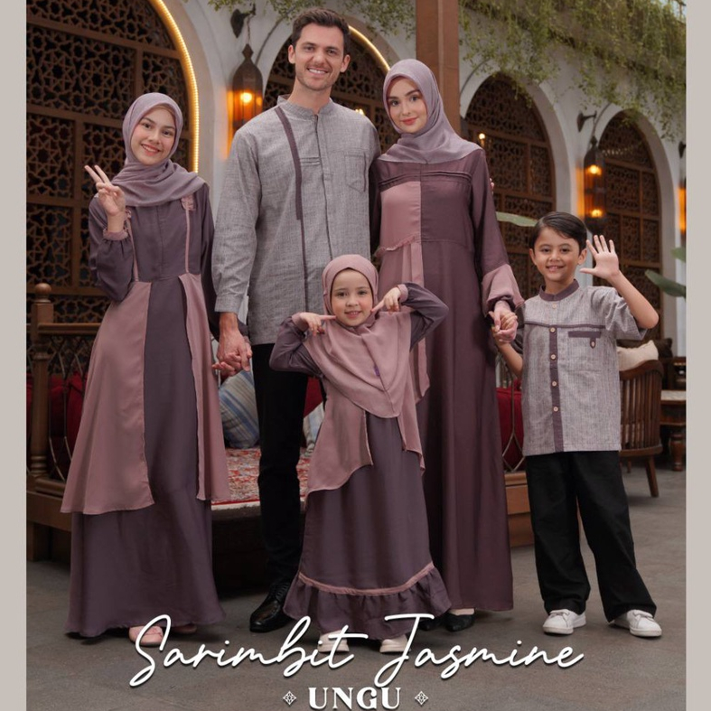 gamis terbaru 2022 baju lebaran SARIMBIT couple cauple kapel Set Keluarga Family Pasangan Suami Istr