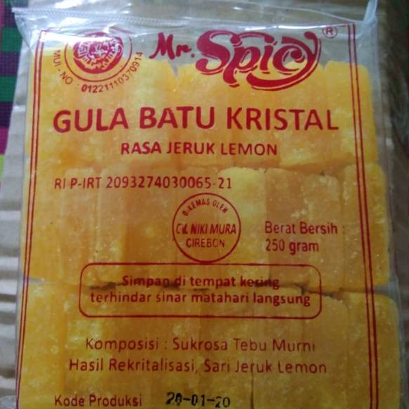 

TERMURAH GULA BATU LEMON HERBAL