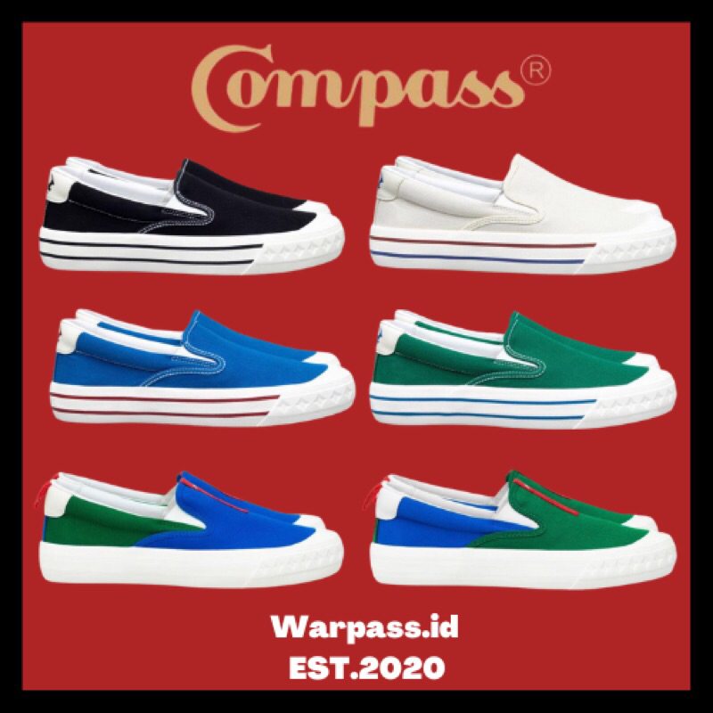 Jual Sepatu Compass Retrograde Slip On [BNIB] | Shopee Indonesia