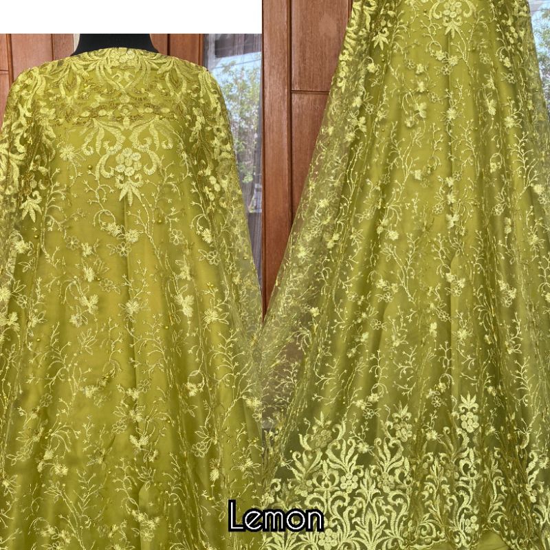 Tile halus, tile akar mutiara, kebaya mutiara, bahan kebaya mutiara