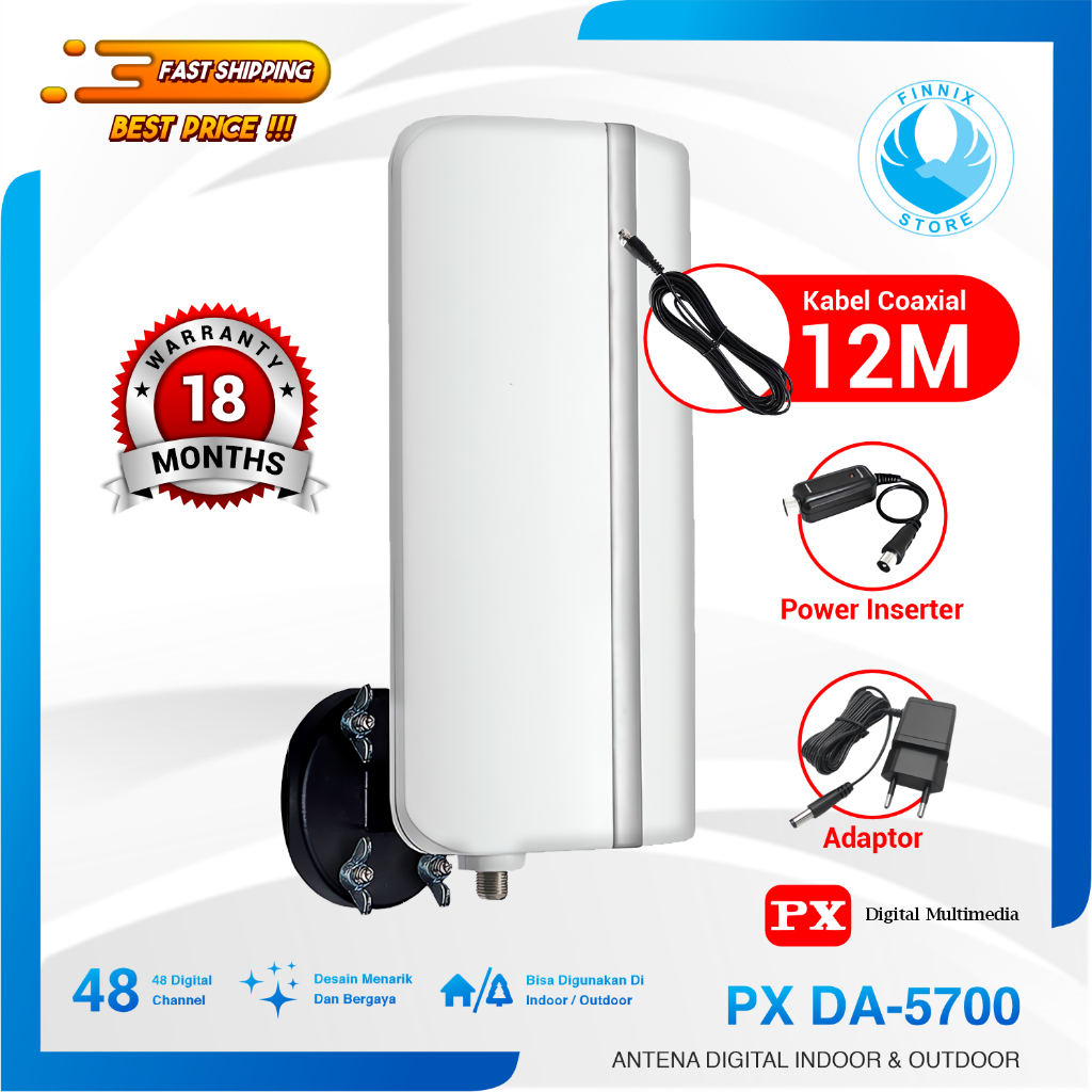 PX DA-5700 Antena TV Digital Indoor Outdoor - GARANSI 18 BULAN