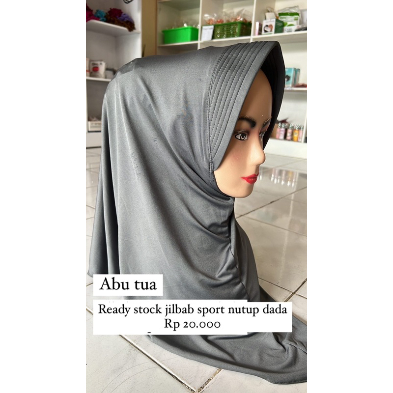 JILBAB SPORT PANJANG TUTUP DADA