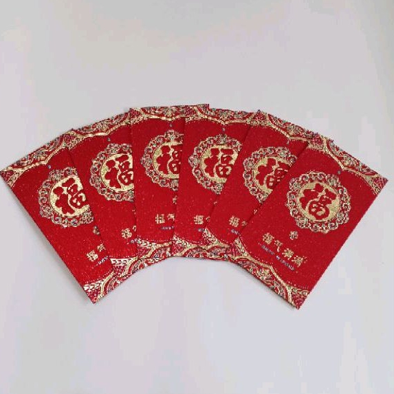 

Angpau Imlek Fuk Hoki Bahan Tebal Premium Gliter