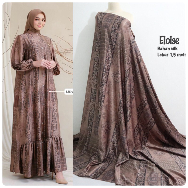 Kain silk motif ELOISE | referensi DYN | kain batik mordern | motif batik keluarga