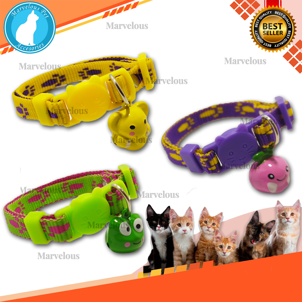 Kalung Kucing Murah Motif Tapak Lonceng Karakter / Kalung Kucing Liontin Karakter