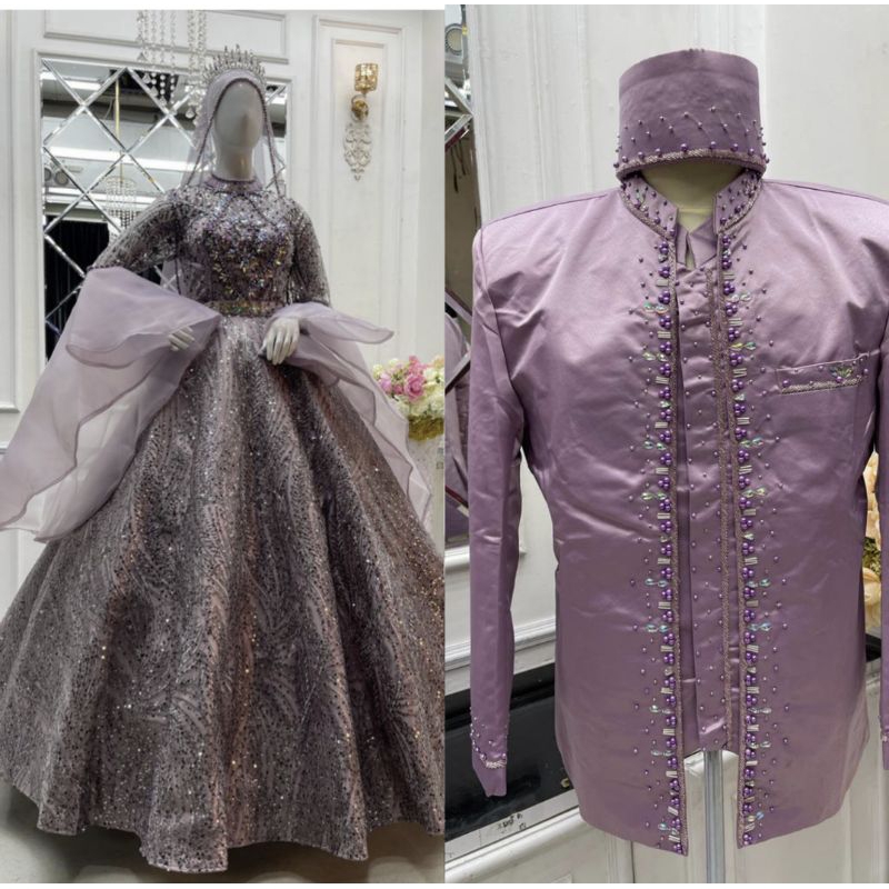 TERBARU//GAUN PENGANTIN BARBIE COUPLE//GAUN COUPLE BESKAP//BASOFI