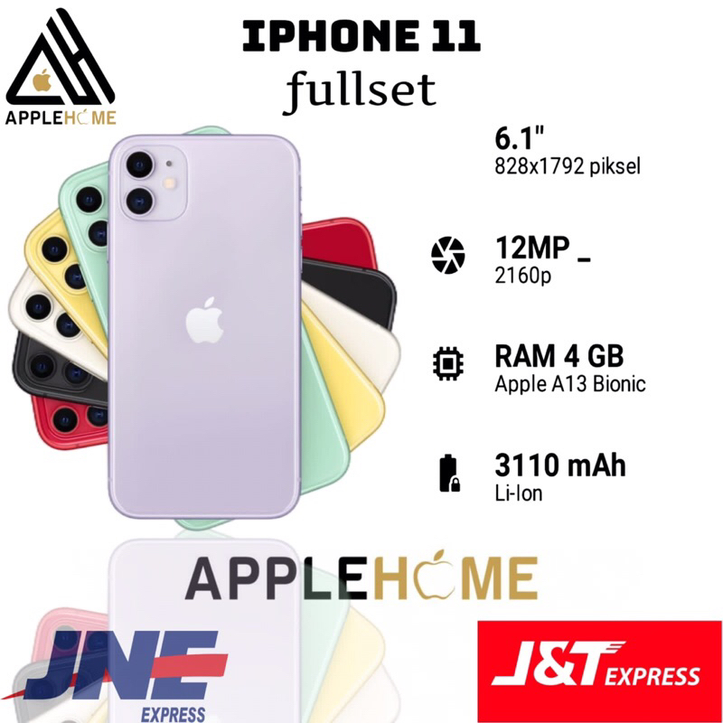 IPHONE 11 64GB & 128GB EKS INTER ALL PROVIDER MULUS LIK NEW BERGARANSI