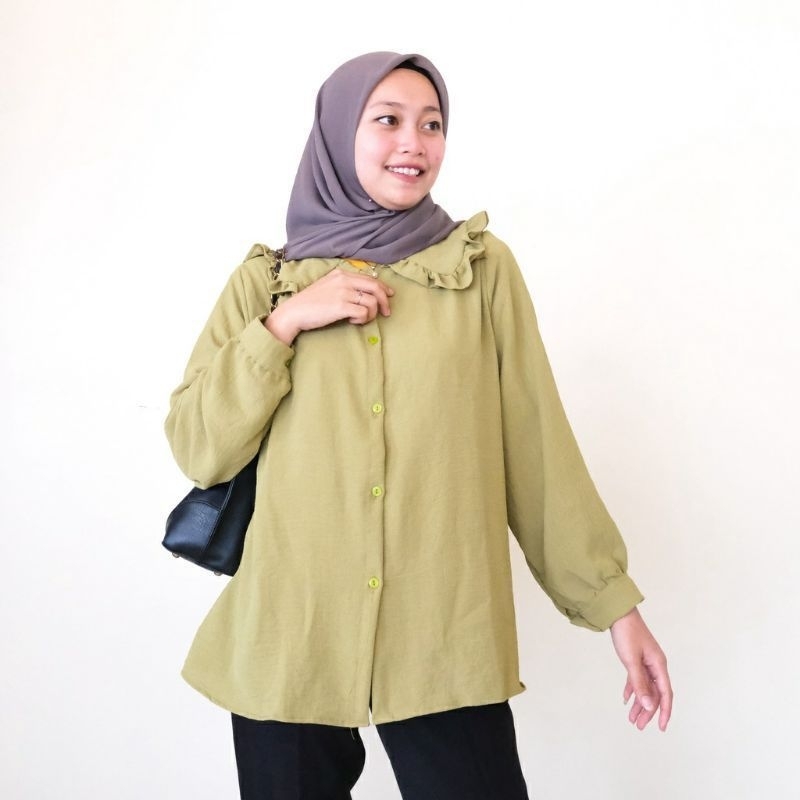 ARDA BLOUSE CRINKLE AIRFLOW//ATASAN WANITA CRINKLE AIRFLOW TERBARU