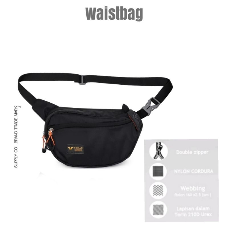 Tas waistbag/Tas selempang pria wanita Ferar Fish