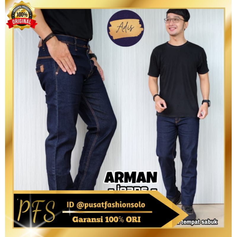 ARMAN JEANS Original Product By BERLABEL✔ | CELANA PANJANG COWOK Size 28-38 JEANS PREMIUM ORI | PFS