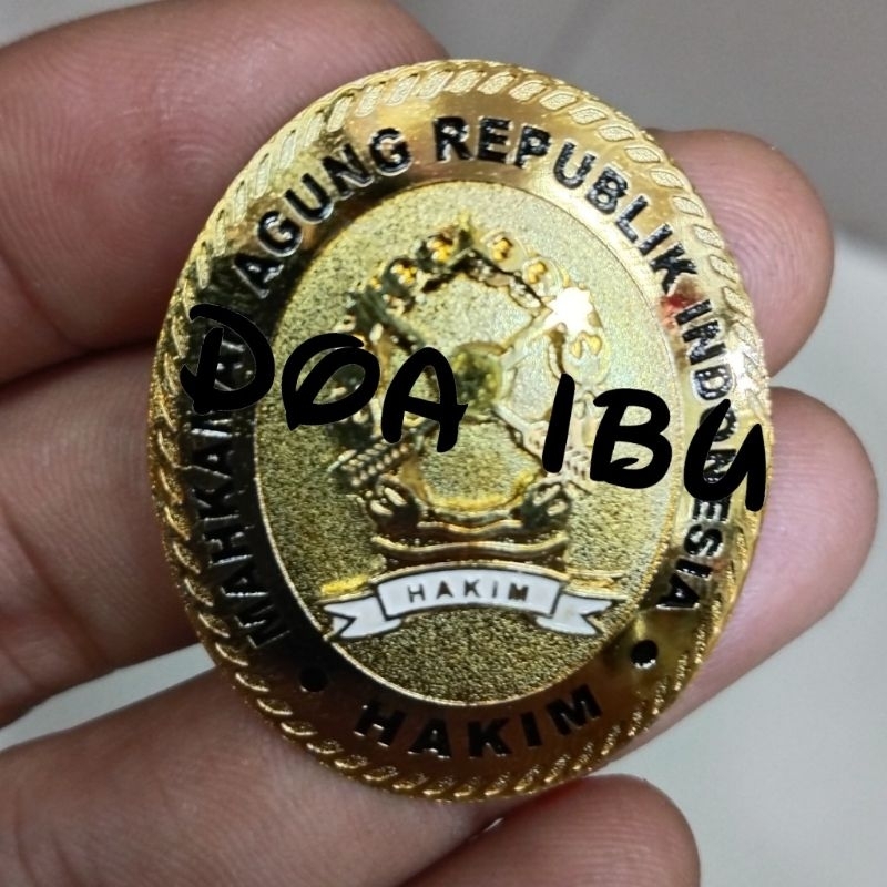 

best seller pin HAKIM putih-magnet