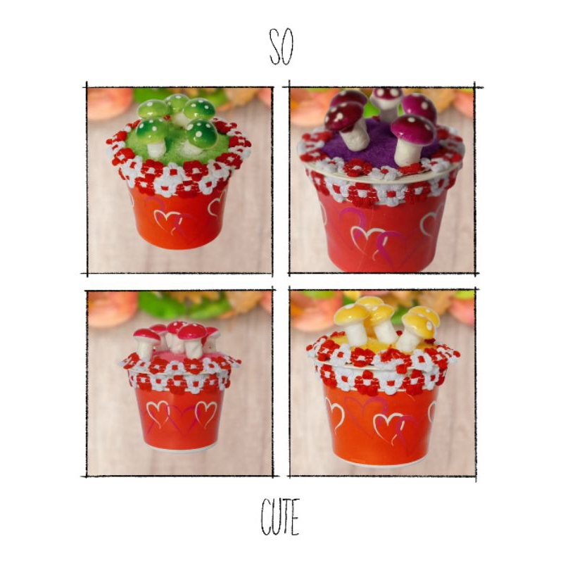 Jamur Hiasan Lemari Meja Sudut Rak Dinding