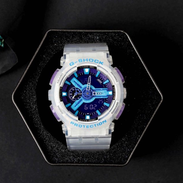 Jam Tangan Pria Casio G-Shock GA110 (Transparent Blue)