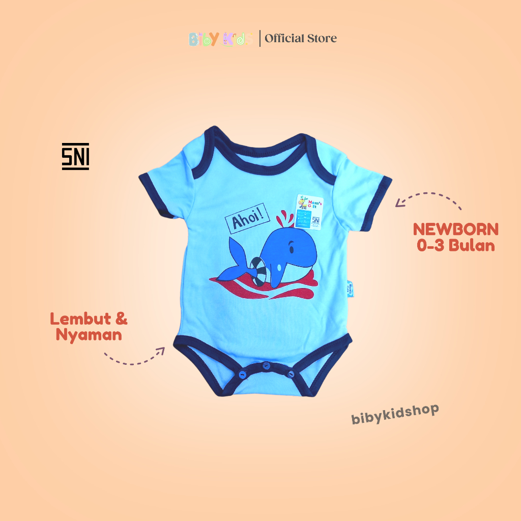 Jumper Segitiga Bayi Jumper Baby Newborn Cowok Cewek Import Karakter Lucu Bodysuit Baby Baru Lahir