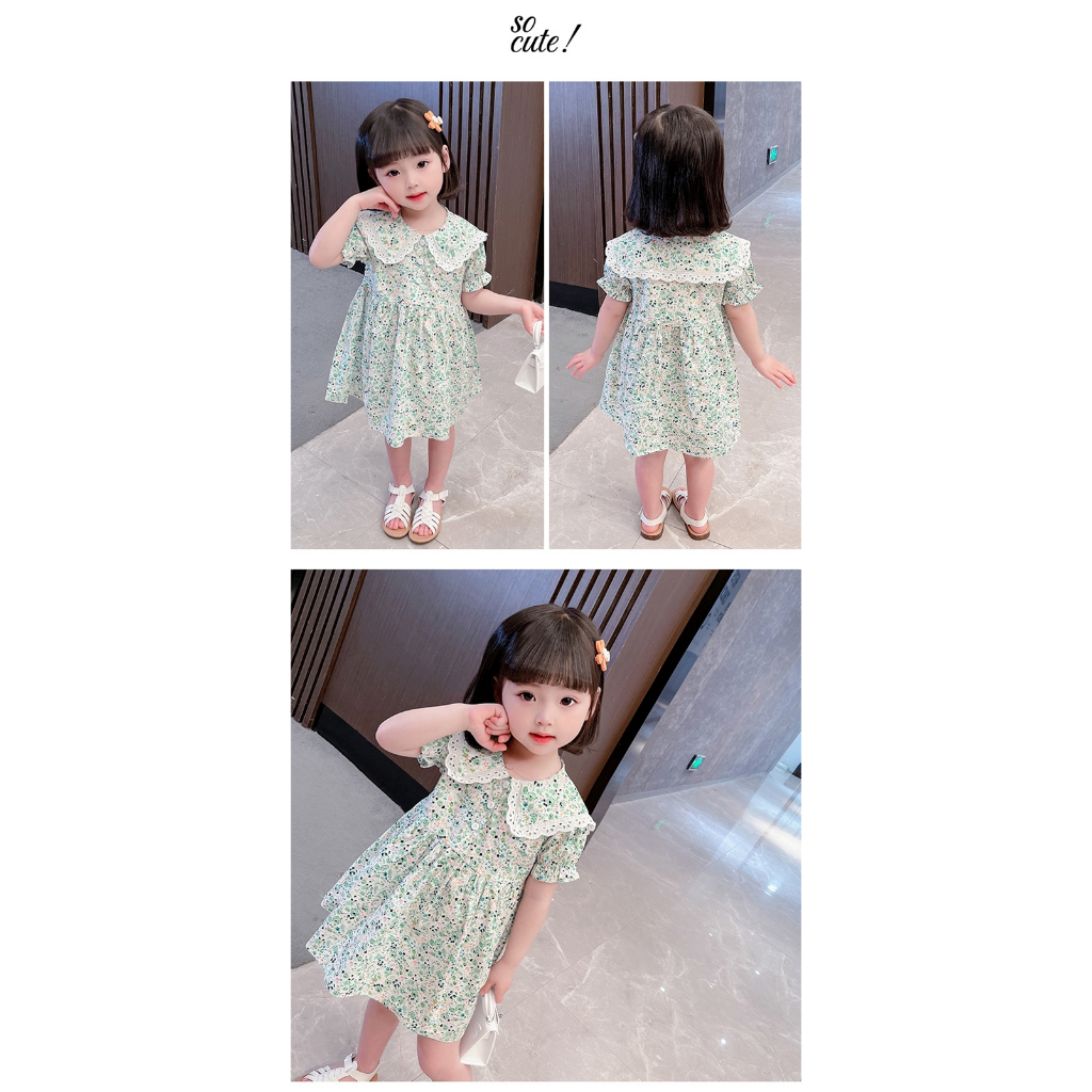 TERBARU DRESS ANAK FLOWER IMPORT GAUN ANAK FLOWER FASHION KOREA