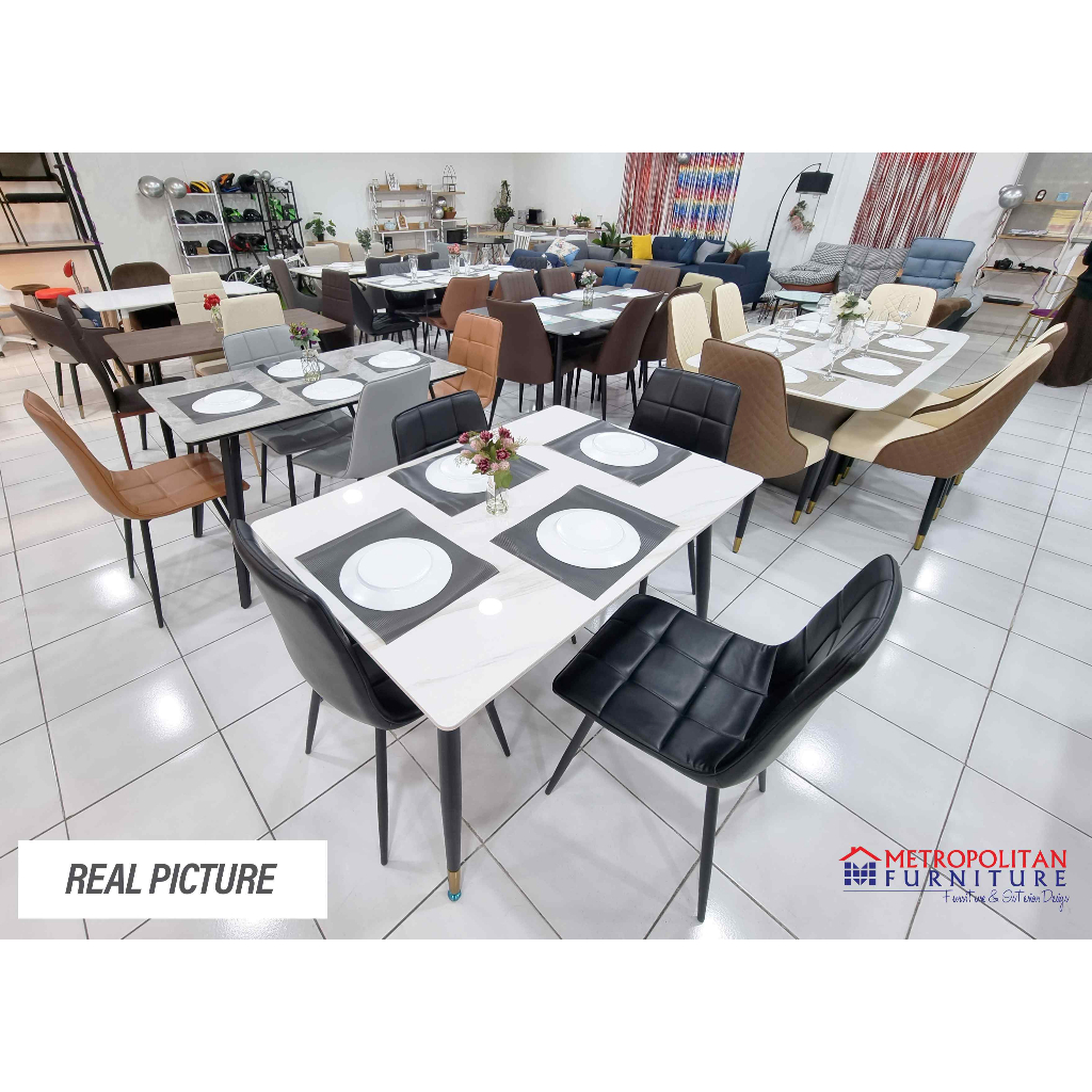 Meja Makan Marmer 6 kursi Dining Table Minimalis Set