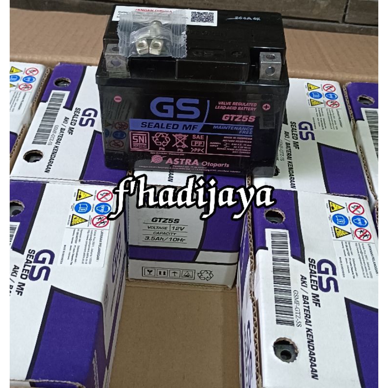 Accu Aki  Akki  Batre Motor Type GTZ5S YTZ5S MTZ5S Gs Astra Otoparts Motobatt Dry Full Plus Elektrol