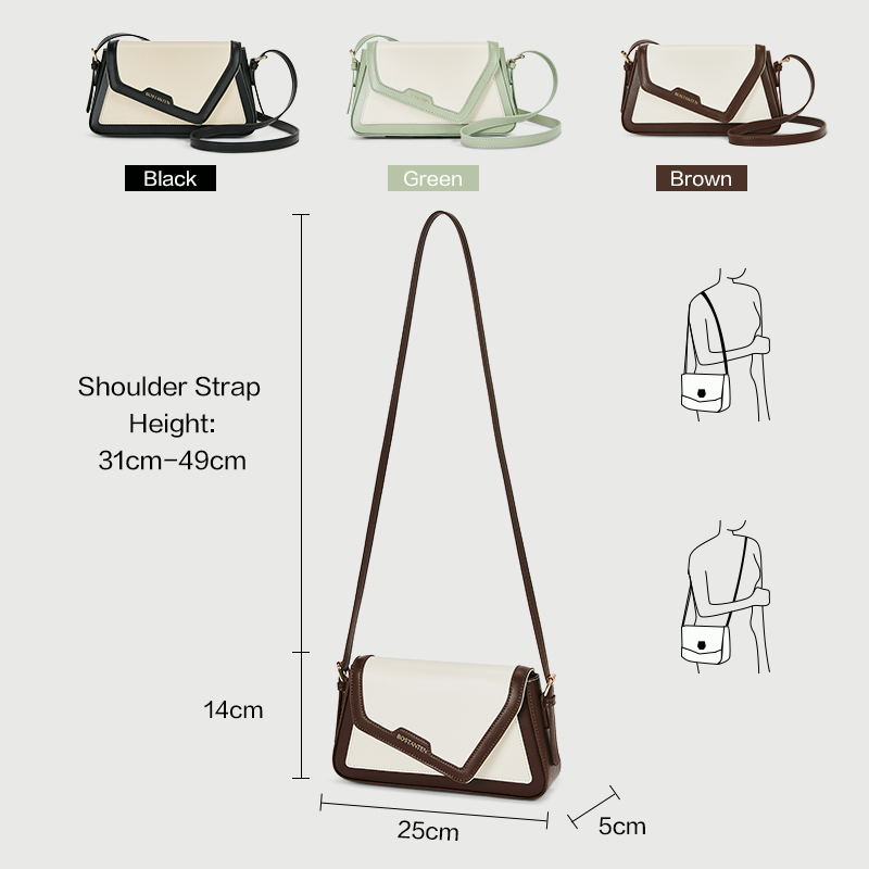 [New Arival] BOSTANTEN Tas Diagonal Selempang Wanita dengan Tali Bahu Ganda