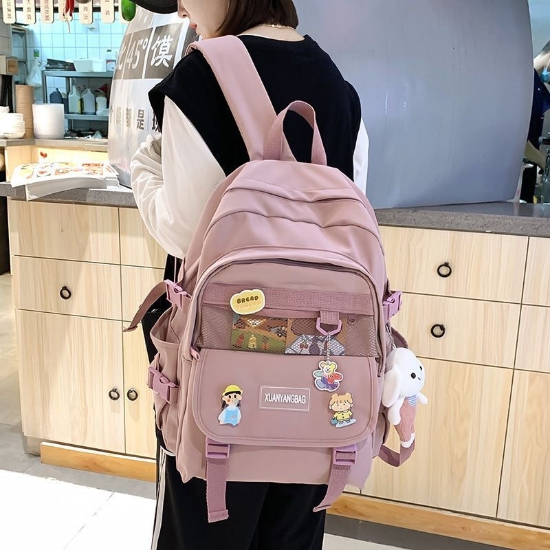 tas ransel perempuan model korea SD SMP/tas anak cewek sd smp/ransel anak perempuan tas gendong backpack