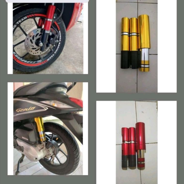 cover shock Genio dan Scoopy Fi full set depan belakang