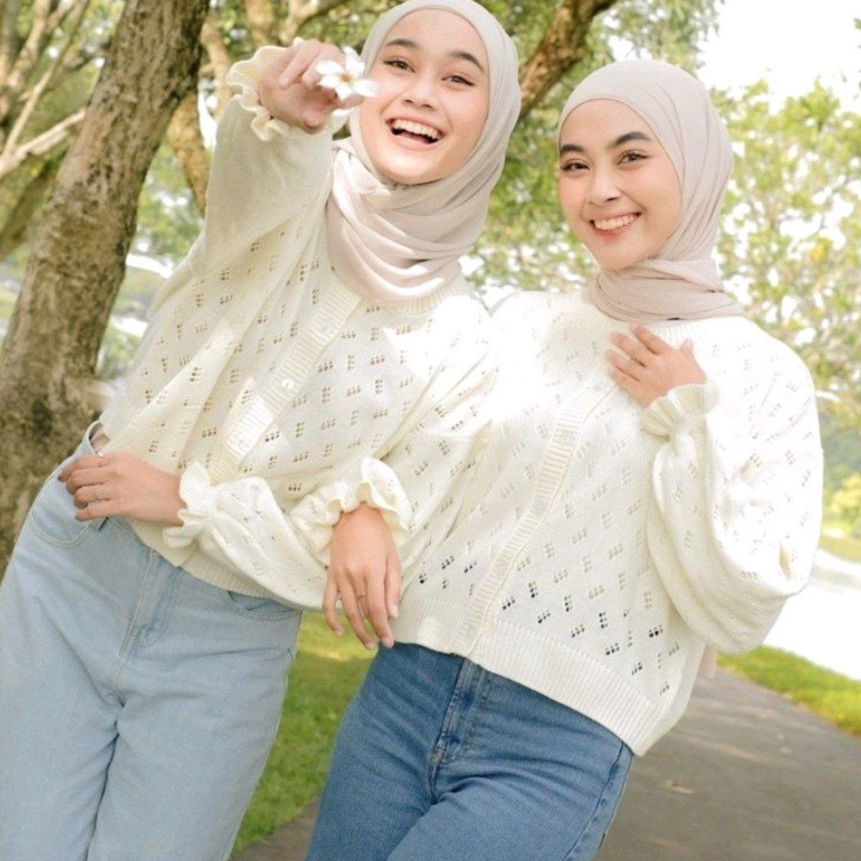 POPPY CARDIGAN RAJUT | CARDIGAN  POPPY BUTTON KNIT | PAKAIAN WANITA | CARDIGAN WANITA