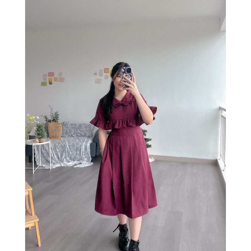 KANON- Suzume Dress - Dress midi vintage korean look