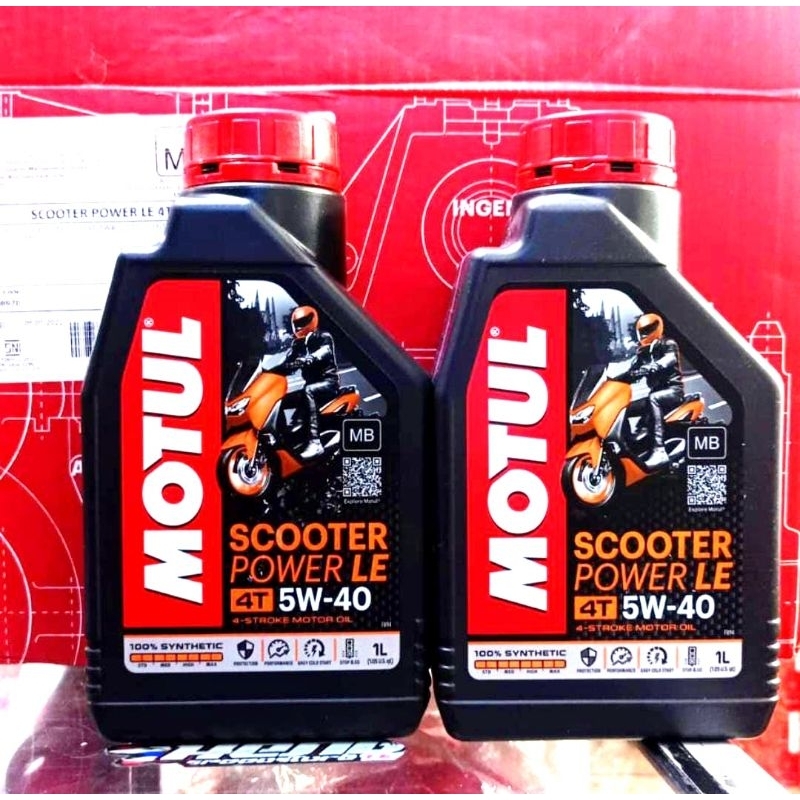 MOTUL SCOOTER POWER LE 1 LITER DAN 0,8 Lt / OLI MOTUL SCOOTER POWER LE 5w-40 / Oli Motul Matic