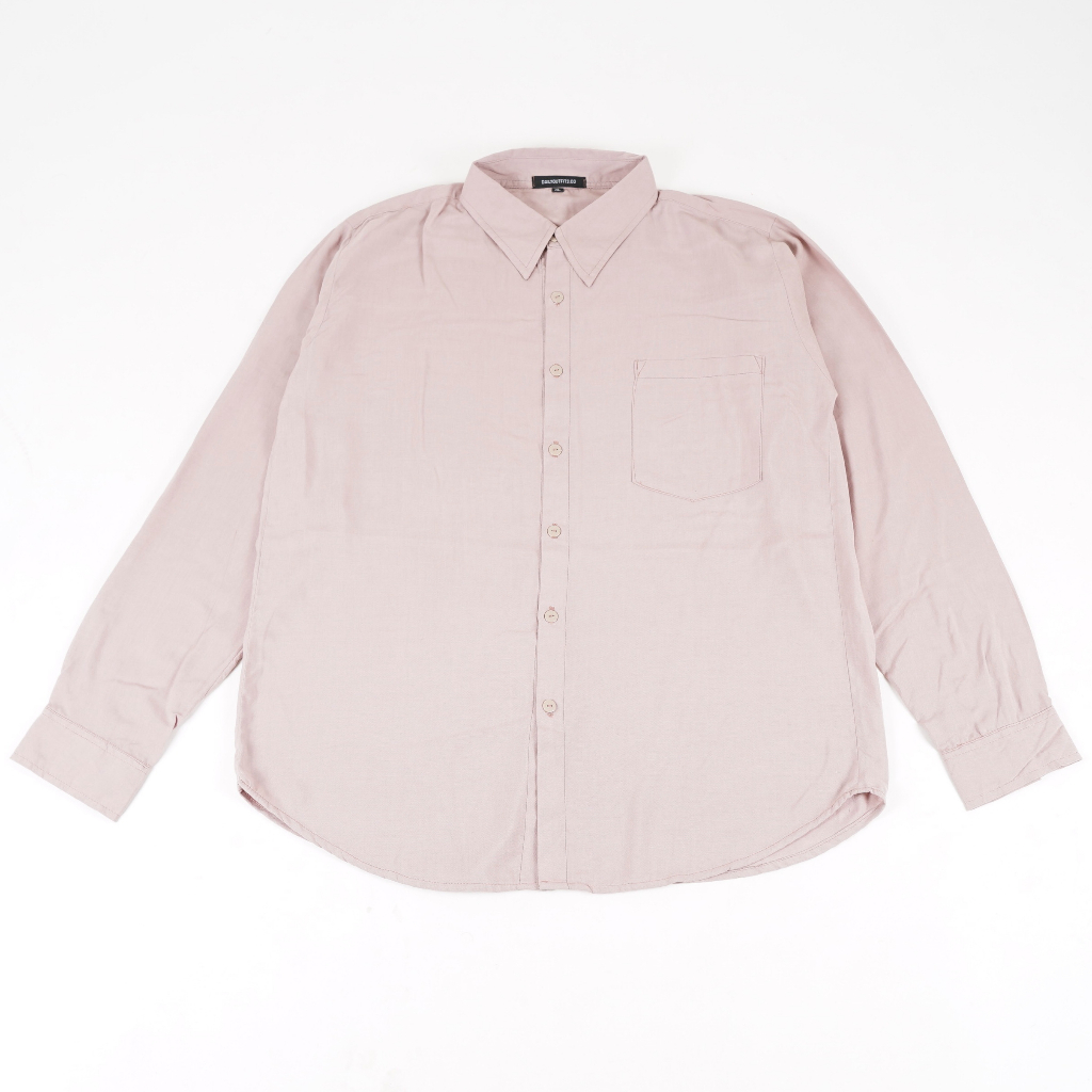 Dailyoutfits Kemeja Wanita Oversized Lengan Panjang Cream Rayon Unisex