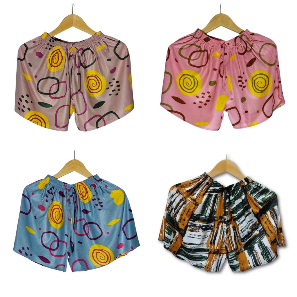 Celana Pendek Wanita Hot Pants Rayon Motif